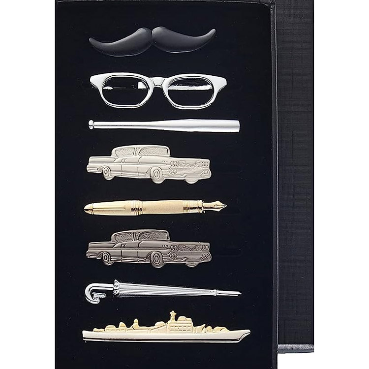 የብር ወርቅ ጥቁር ግራጫ ቀለም ያለው ክሊፕ Cufflink