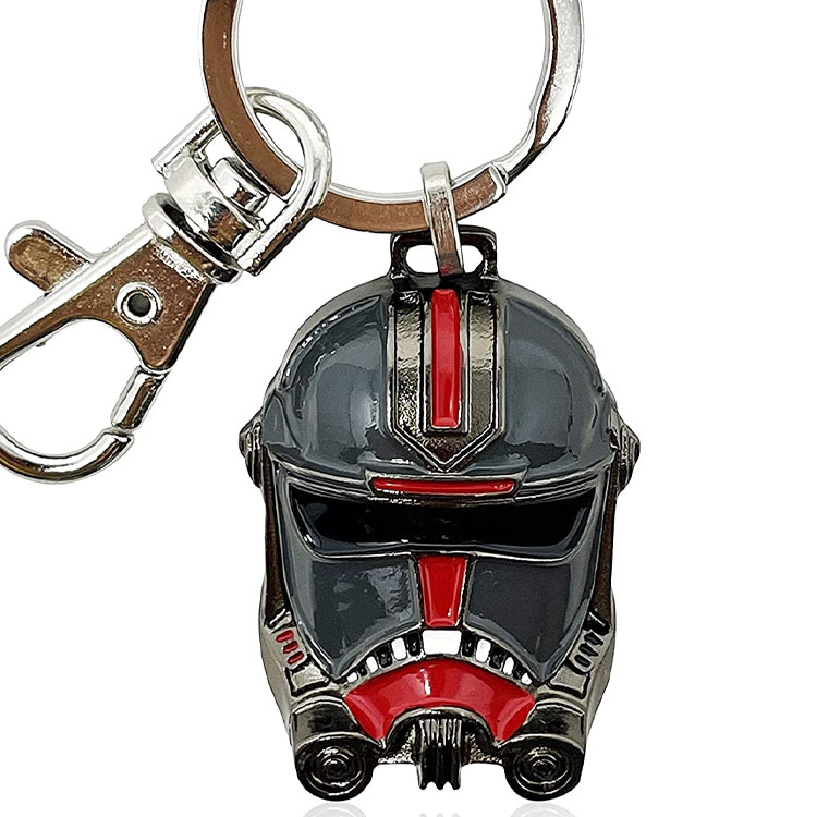 Cusotm Metal Gümüş Yıldız Savaşları Millennium Falcon Keychain Kötü Parti Hunter Kask Anahtar Yüzük