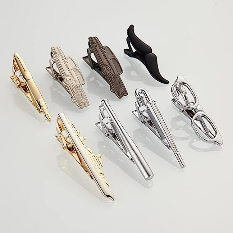 የብር ወርቅ ጥቁር ግራጫ ቀለም ያለው ክሊፕ Cufflink