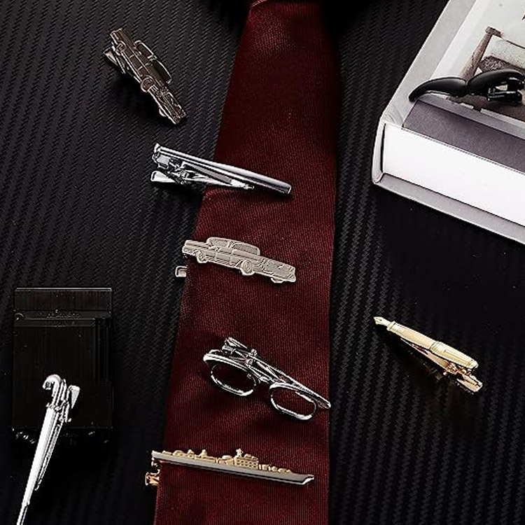የብር ወርቅ ጥቁር ግራጫ ቀለም ያለው ክሊፕ Cufflink