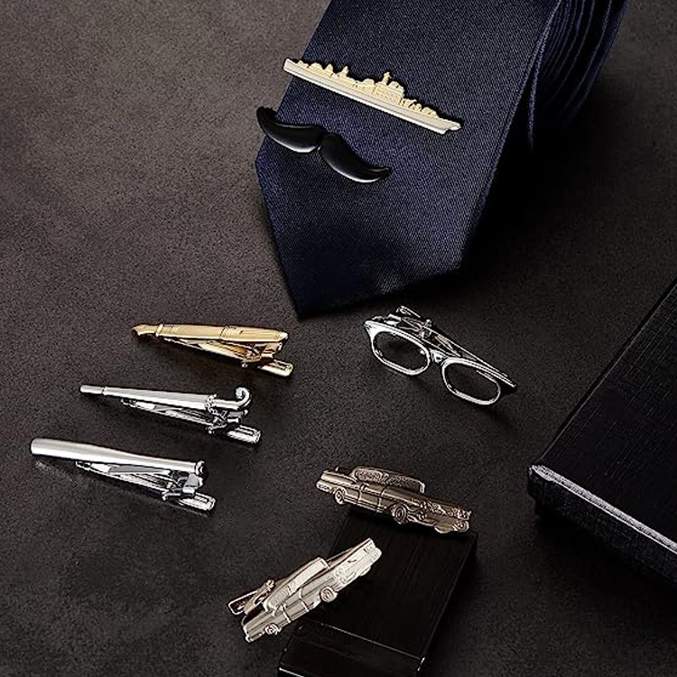 የብር ወርቅ ጥቁር ግራጫ ቀለም ያለው ክሊፕ Cufflink